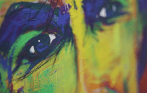 An eye on a painting