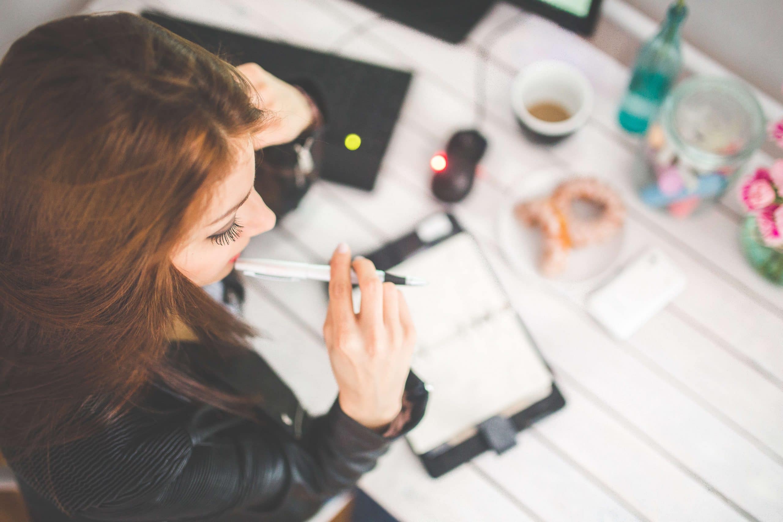 woman at desk